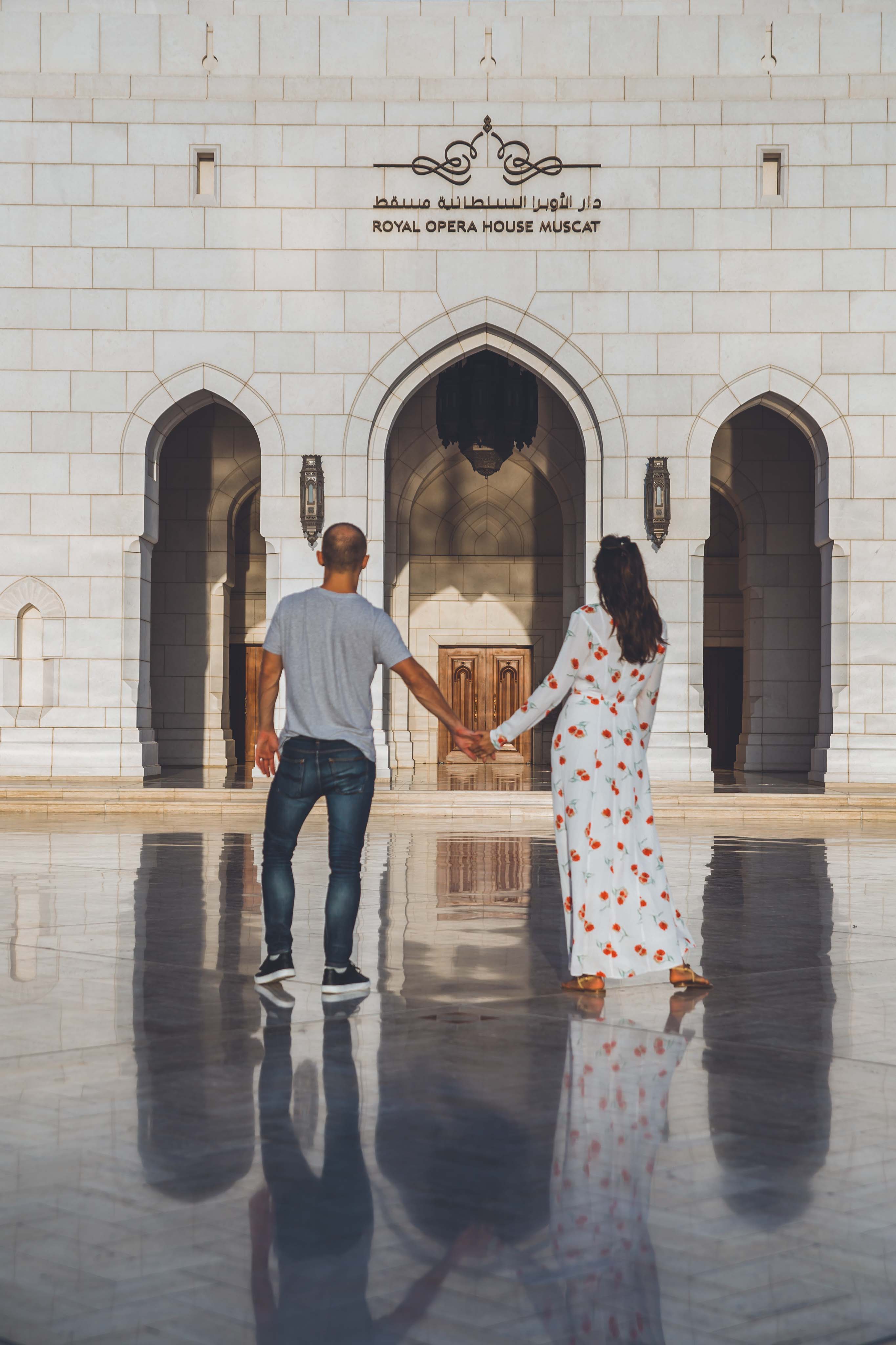 Couple portrait session at Royal Opera House Muscat